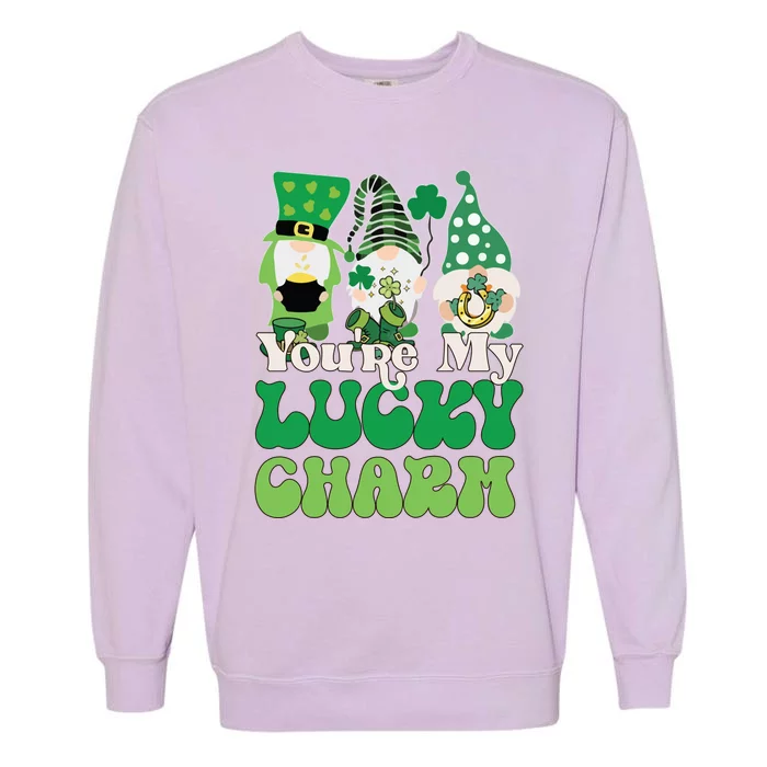 You're My Lucky Gnomies St Pattricks Day Garment-Dyed Sweatshirt