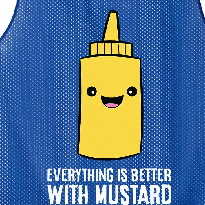 Yellow Mustard Lover Everything Is Better With Mustard Mesh Reversible Basketball Jersey Tank