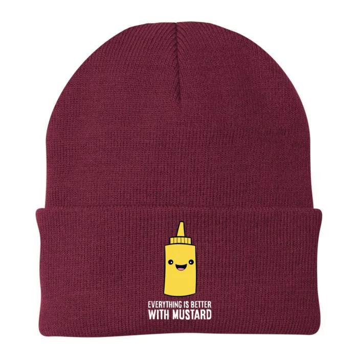 Yellow Mustard Lover Everything Is Better With Mustard Knit Cap Winter Beanie