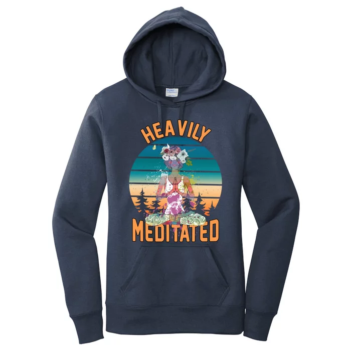 Yoga Meditation Lover Heavily Funny Meditated Gift Women's Pullover Hoodie