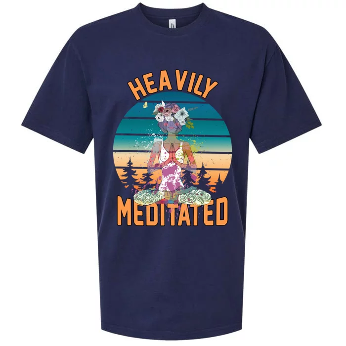 Yoga Meditation Lover Heavily Funny Meditated Gift Sueded Cloud Jersey T-Shirt