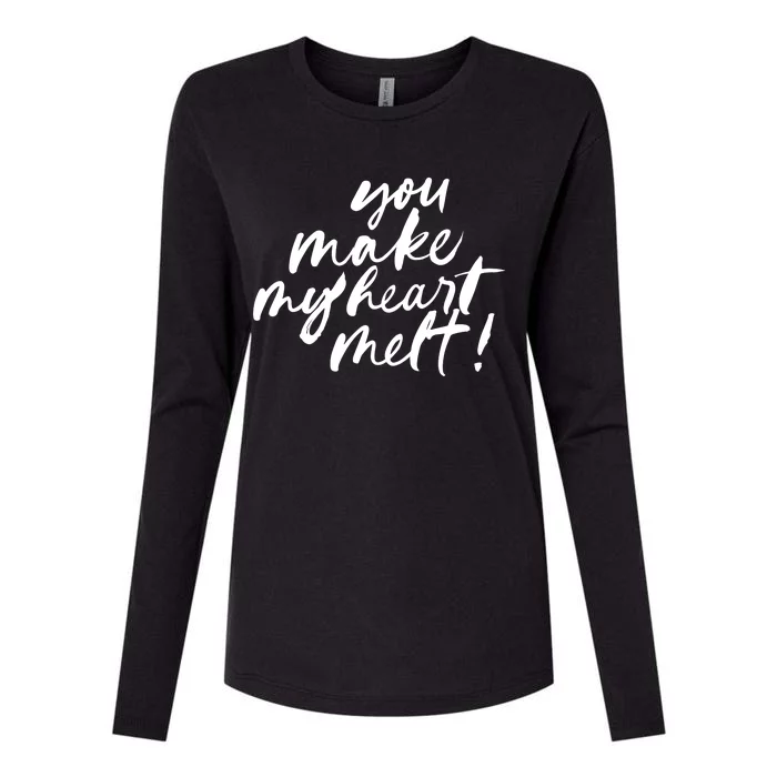 You Make My Heart Melt Cute Gift Womens Cotton Relaxed Long Sleeve T-Shirt