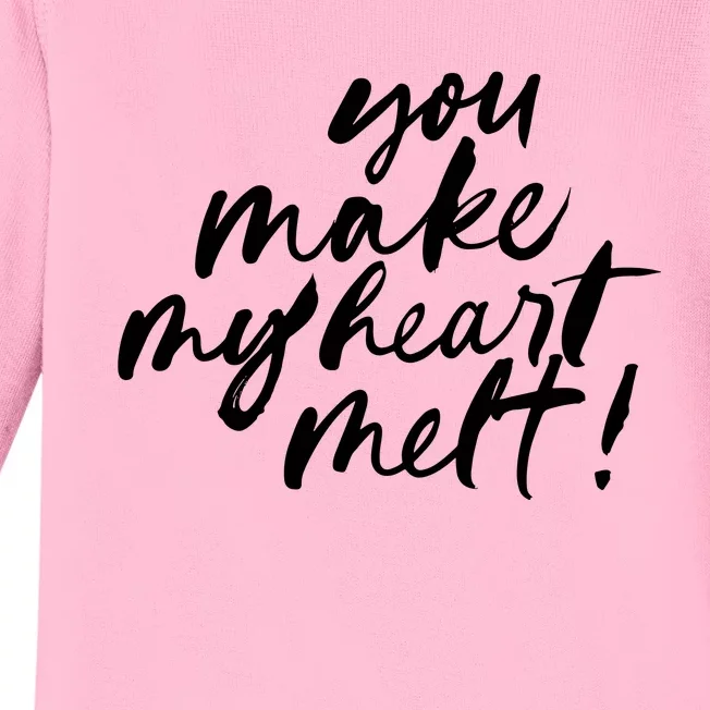 You Make My Heart Melt Cute Gift Baby Long Sleeve Bodysuit