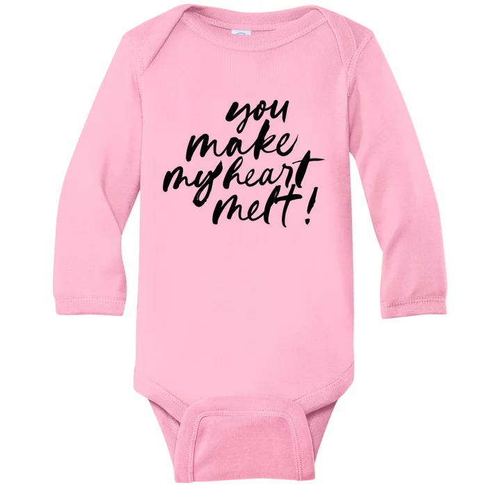 You Make My Heart Melt Cute Gift Baby Long Sleeve Bodysuit