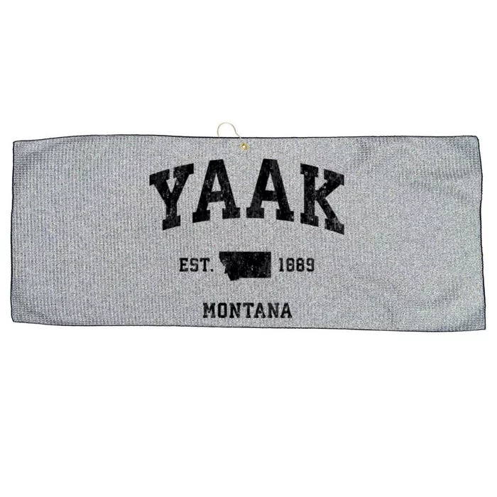 Yaak Montana Mt Vintage Athletic Sports Large Microfiber Waffle Golf Towel