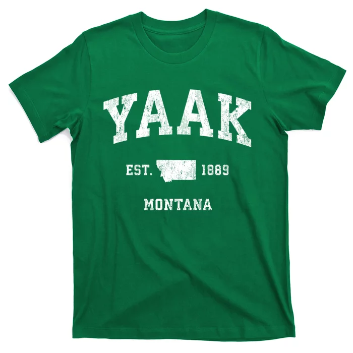 Yaak Montana Mt Vintage Athletic Sports T-Shirt