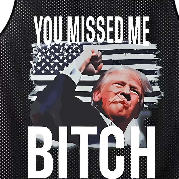 You Missed Me Trump Mesh Reversible Basketball Jersey Tank