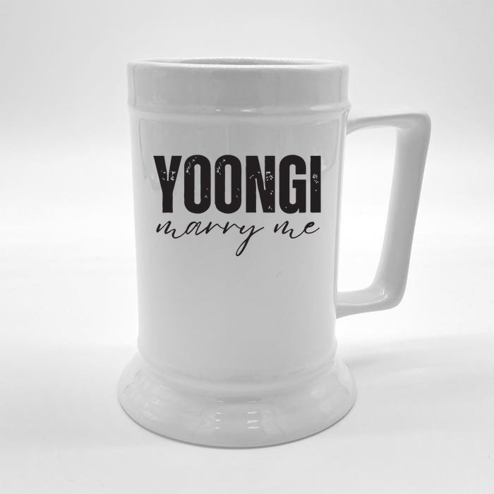 Yoongi Marry Me Front & Back Beer Stein