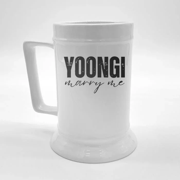 Yoongi Marry Me Front & Back Beer Stein