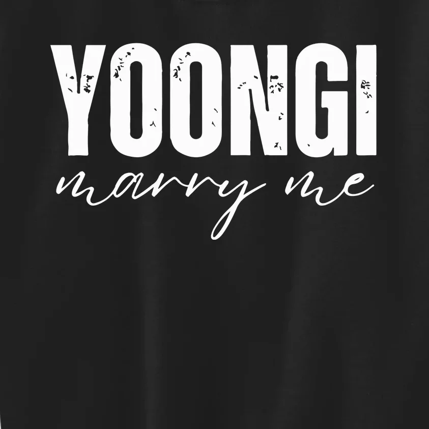 Yoongi Marry Me Kids Sweatshirt