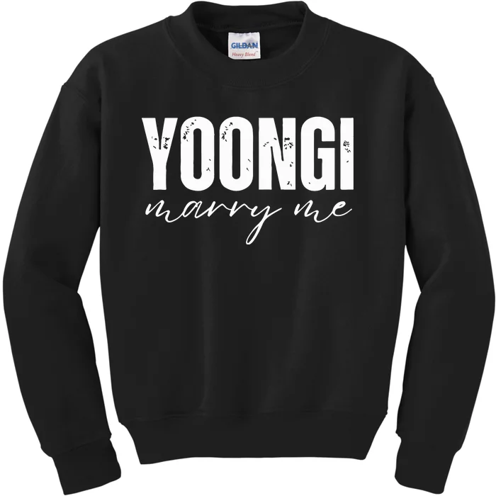 Yoongi Marry Me Kids Sweatshirt