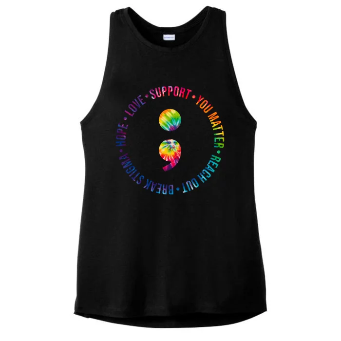 You Matter Mental Health Awareness Colorful Ladies Tri-Blend Wicking Tank