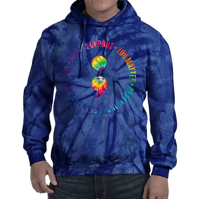 You Matter Mental Health Awareness Colorful Tie Dye Hoodie