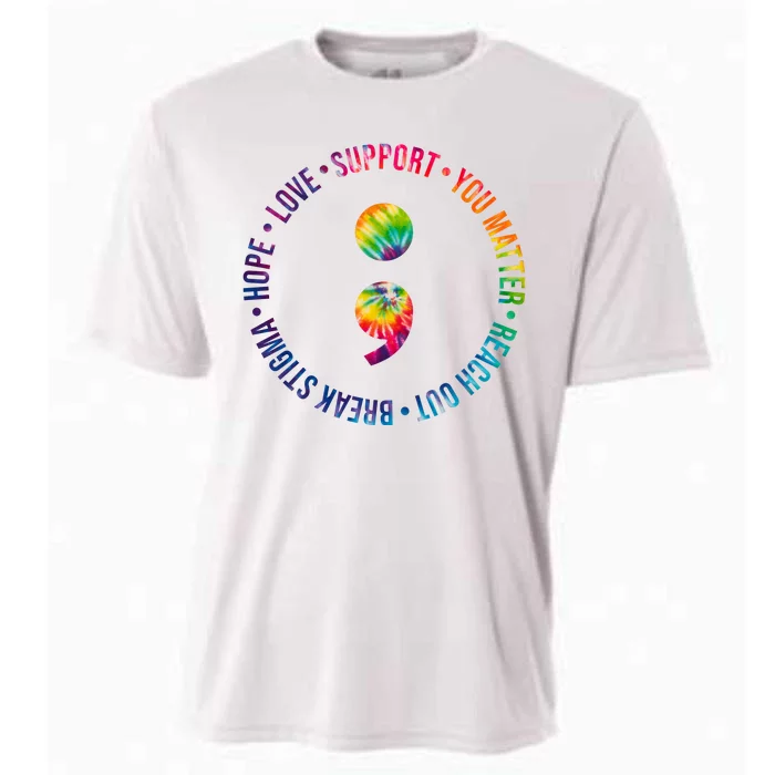 You Matter Mental Health Awareness Colorful Cooling Performance Crew T-Shirt