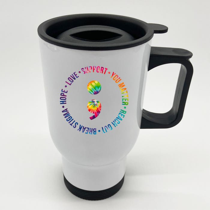 You Matter Mental Health Awareness Colorful Front & Back Stainless Steel Travel Mug