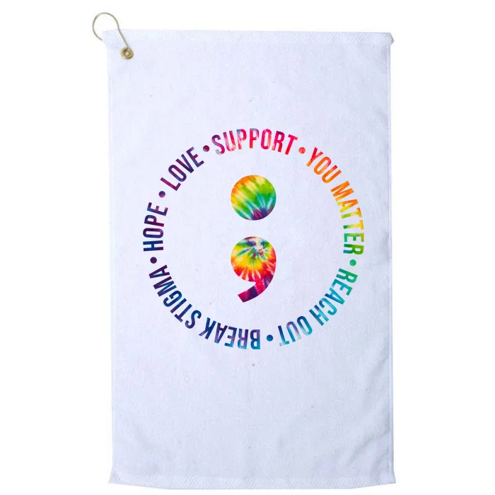 You Matter Mental Health Awareness Colorful Platinum Collection Golf Towel