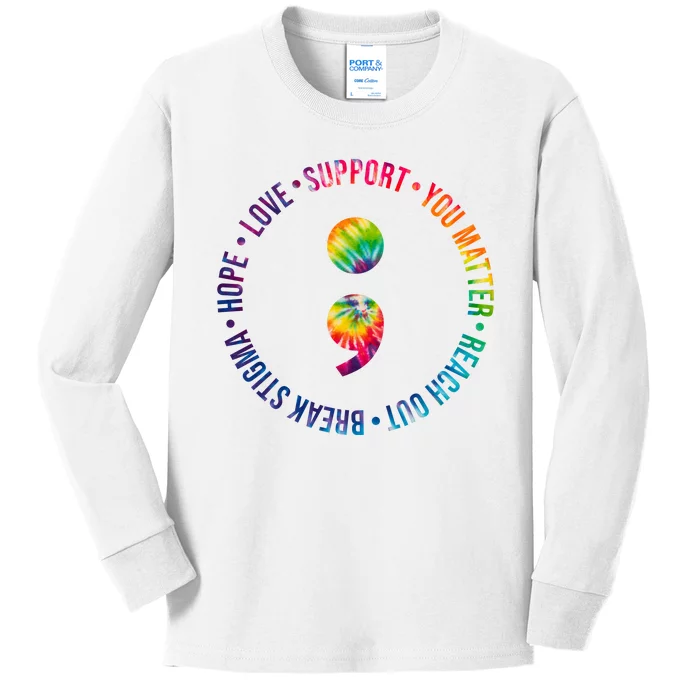 You Matter Mental Health Awareness Colorful Kids Long Sleeve Shirt