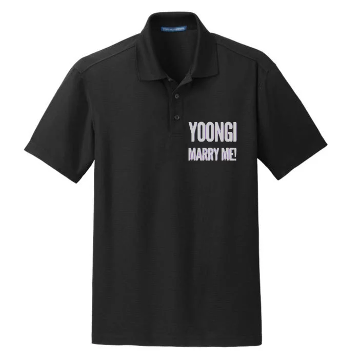 Yoongi Marry Me Dry Zone Grid Performance Polo