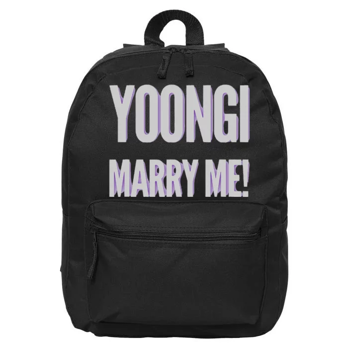 Yoongi Marry Me 16 in Basic Backpack