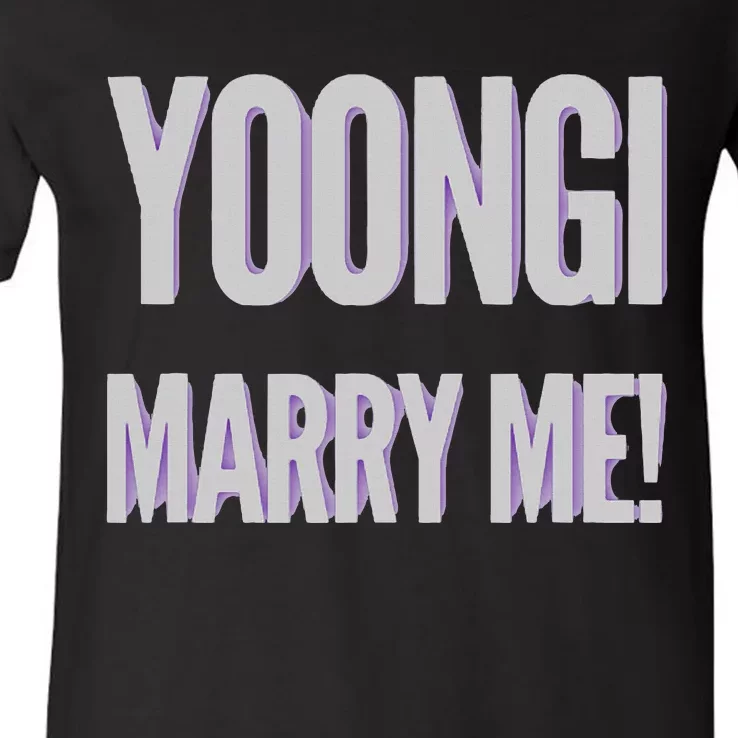 Yoongi Marry Me V-Neck T-Shirt