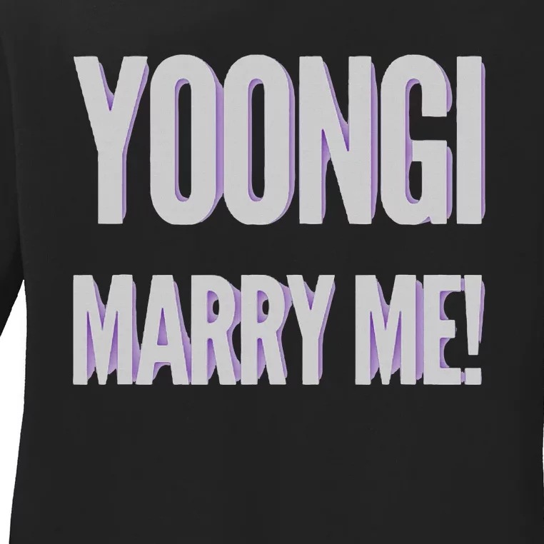 Yoongi Marry Me Ladies Long Sleeve Shirt