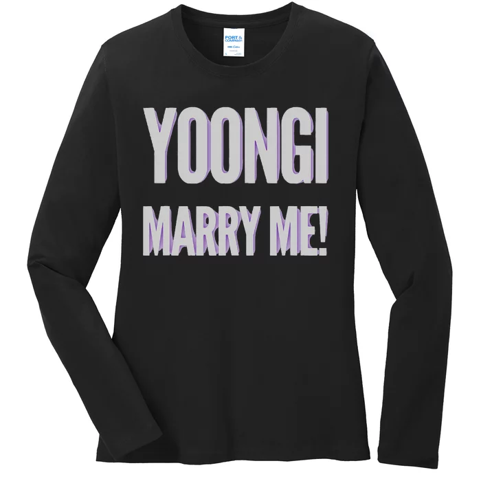 Yoongi Marry Me Ladies Long Sleeve Shirt