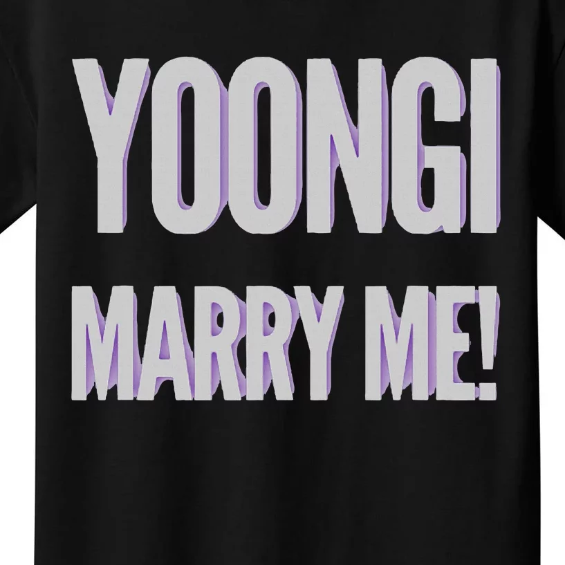 Yoongi Marry Me Kids T-Shirt