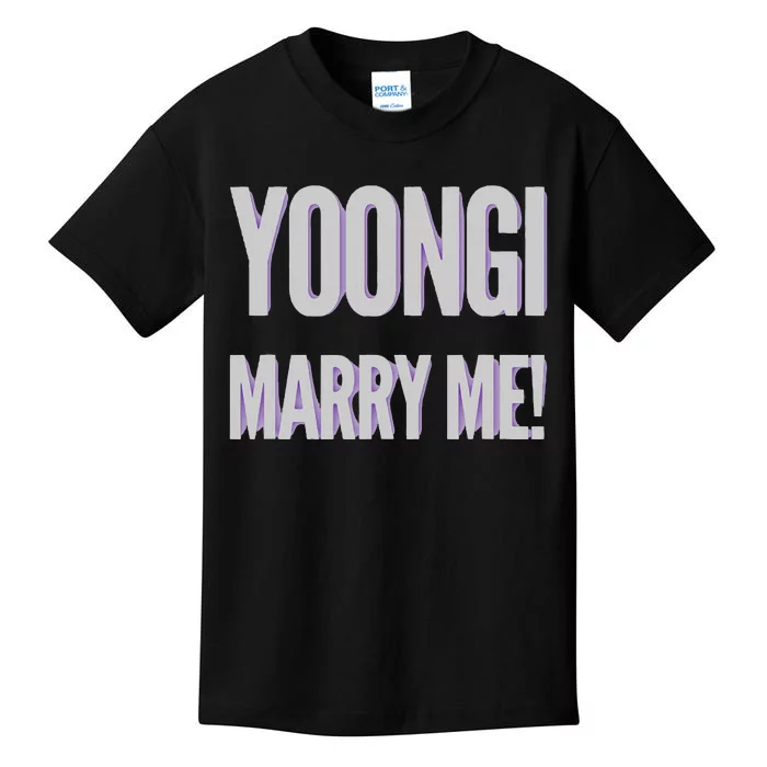 Yoongi Marry Me Kids T-Shirt