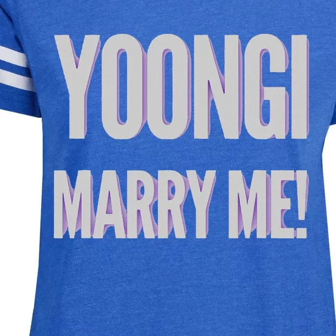 Yoongi Marry Me Enza Ladies Jersey Football T-Shirt