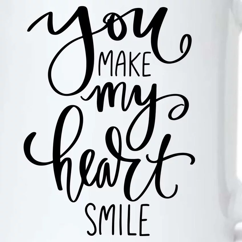 You Make My Heart Smile Cute Gift Black Color Changing Mug