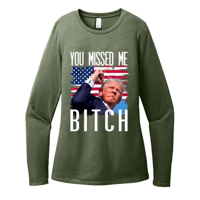 You Missed Me Bitch Trump 2024 Survived Womens CVC Long Sleeve Shirt