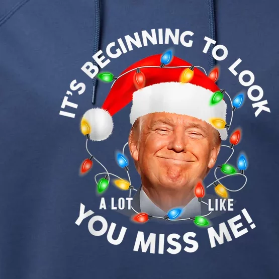 You Miss Me Trump Anti Biden Family Christmas Pajamas Performance Fleece Hoodie