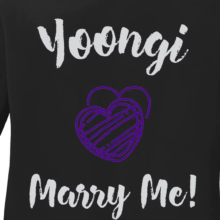 Yoongi Marry Me! Ladies Long Sleeve Shirt