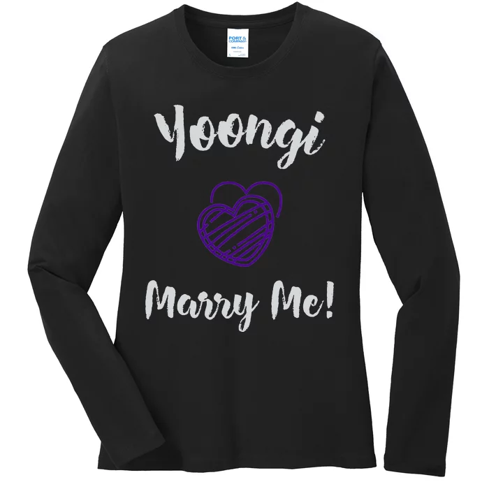 Yoongi Marry Me! Ladies Long Sleeve Shirt