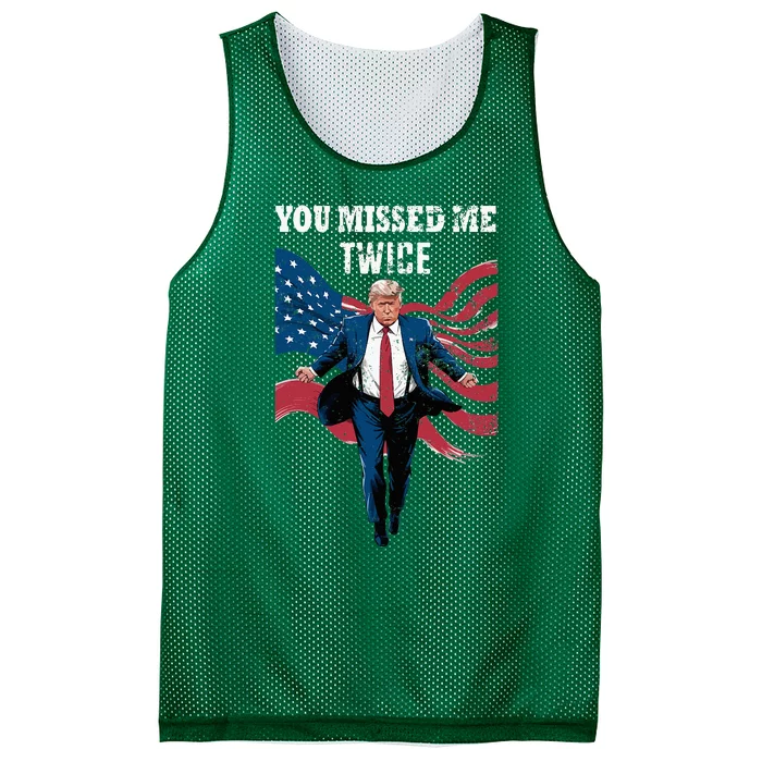 You Missed Me Twice Trump Missed Again Trump 2024 Us Flag Mesh Reversible Basketball Jersey Tank