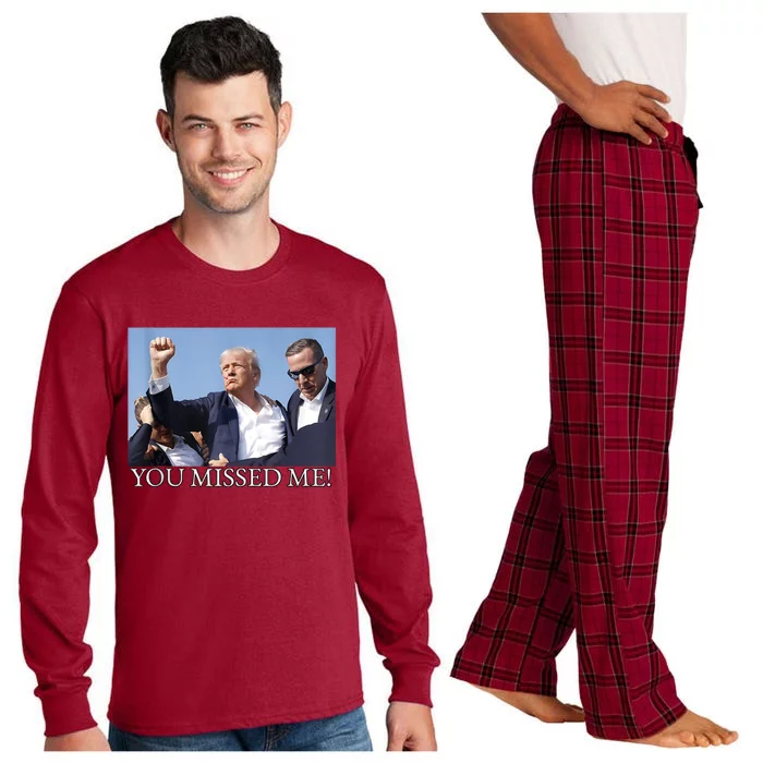 You Missed Me Donald Trump 2024 Usa Election Voting Long Sleeve Pajama Set