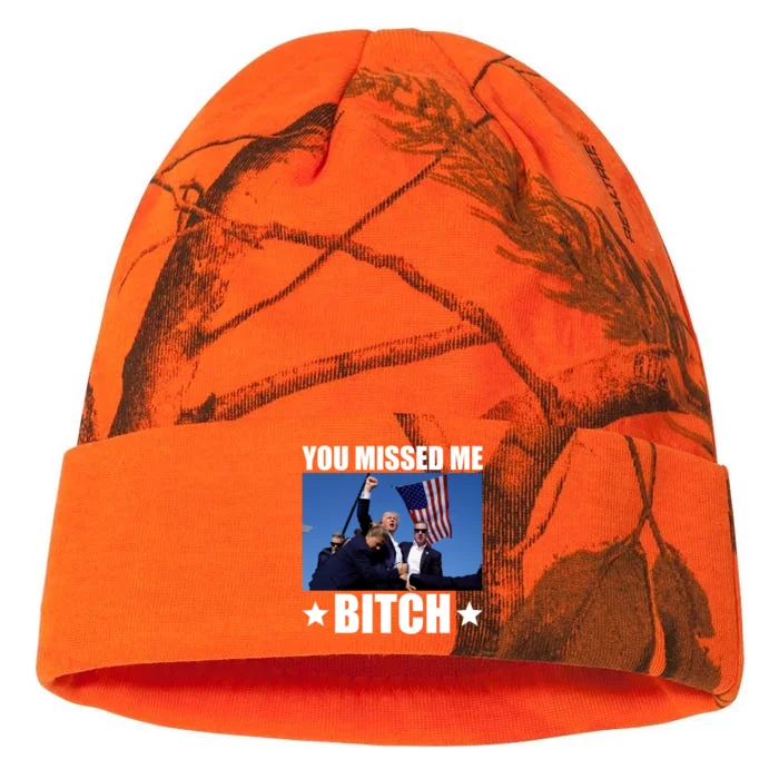 You Missed Me Bitch Trump 2024 Kati - 12in Camo Beanie