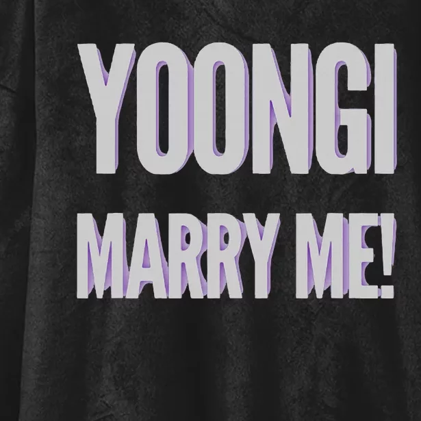 Yoongi Marry Me Hooded Wearable Blanket