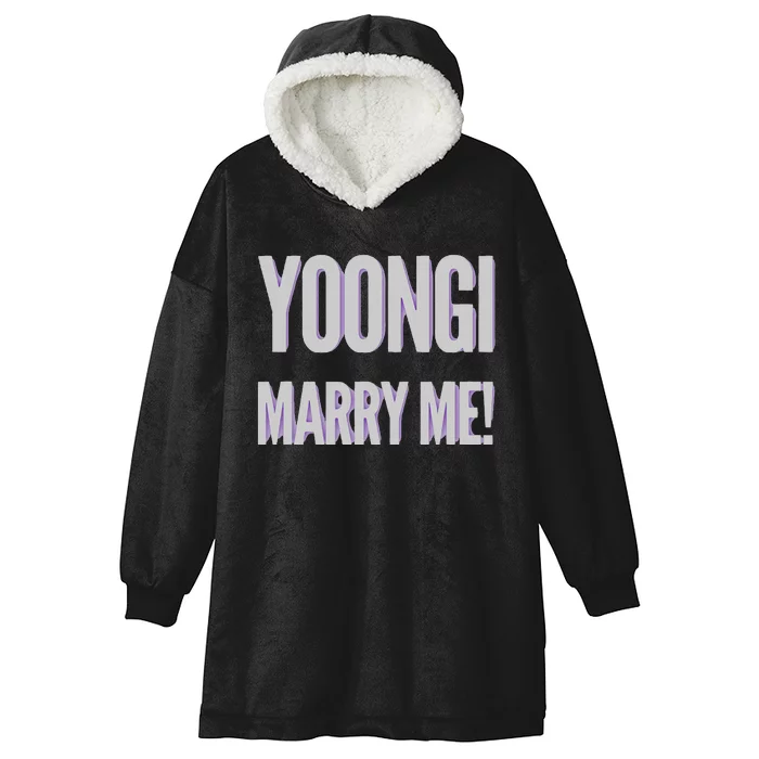 Yoongi Marry Me Hooded Wearable Blanket