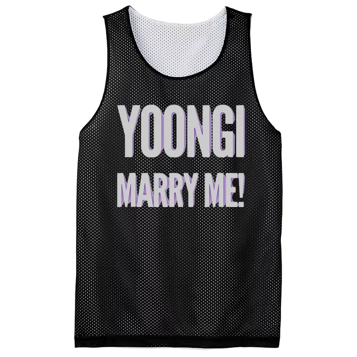 Yoongi Marry Me Mesh Reversible Basketball Jersey Tank