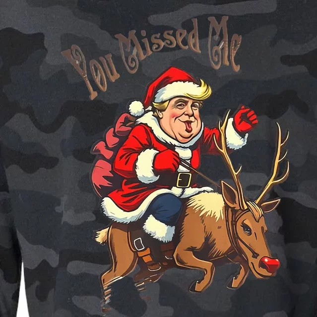 You Missed Me Trump Christmas Cropped Pullover Crew