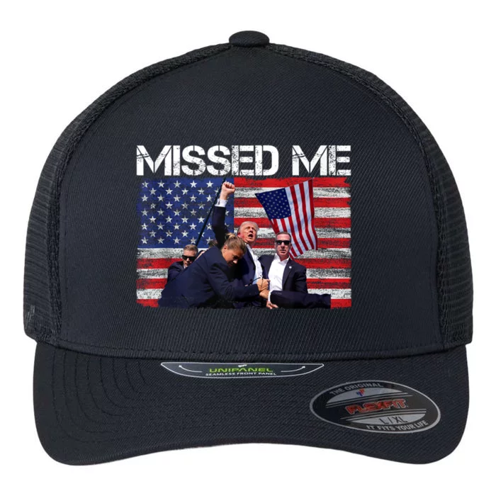 You Missed Me Donald Trump 2024 Usa Election Voting Flexfit Unipanel Trucker Cap