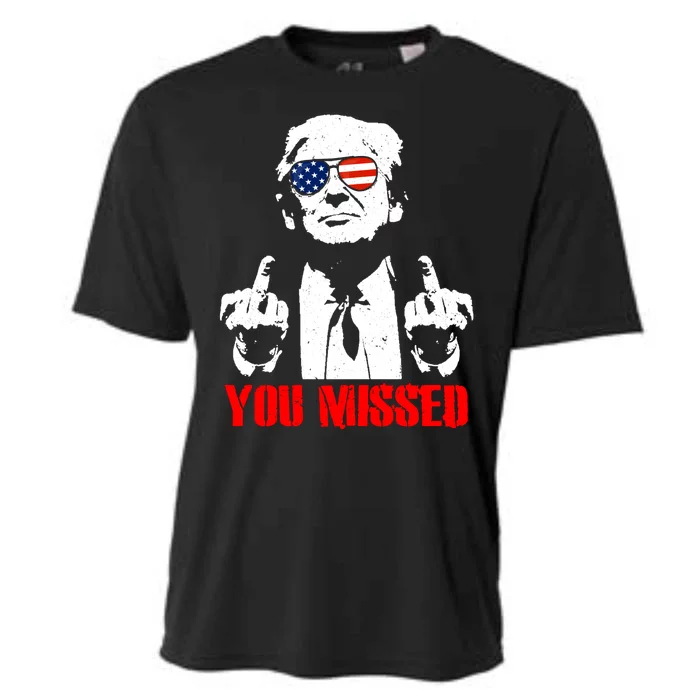 You Missed Middle Finger Trump 2024 Take America Back Pennsylvania Rally Cooling Performance Crew T-Shirt