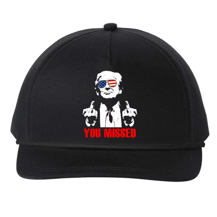 You Missed Middle Finger Trump 2024 Take America Back Pennsylvania Rally Snapback Five-Panel Rope Hat