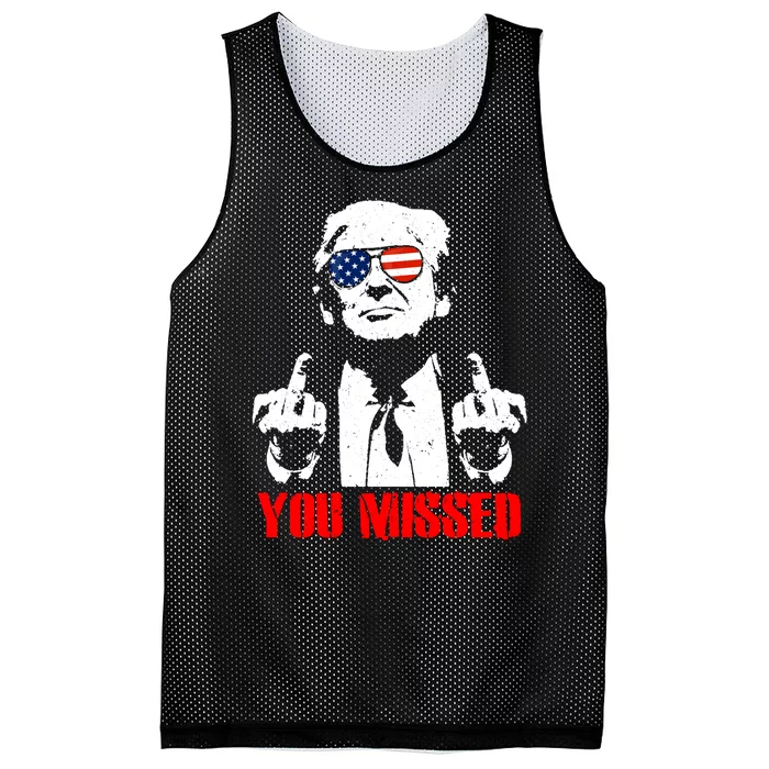 You Missed Middle Finger Trump 2024 Take America Back Pennsylvania Rally Mesh Reversible Basketball Jersey Tank