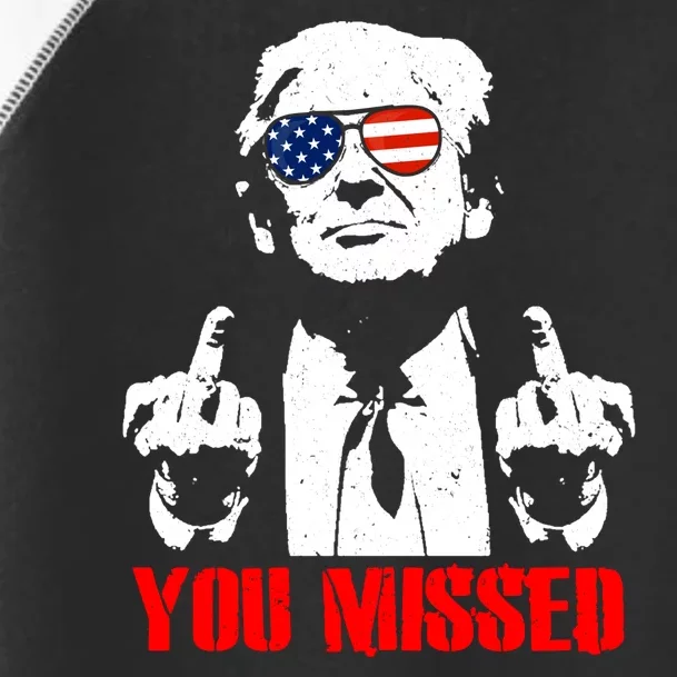 You Missed Middle Finger Trump 2024 Take America Back Pennsylvania Rally Toddler Fine Jersey T-Shirt