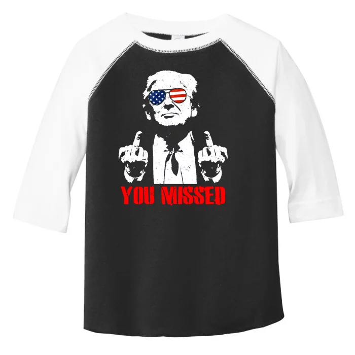 You Missed Middle Finger Trump 2024 Take America Back Pennsylvania Rally Toddler Fine Jersey T-Shirt