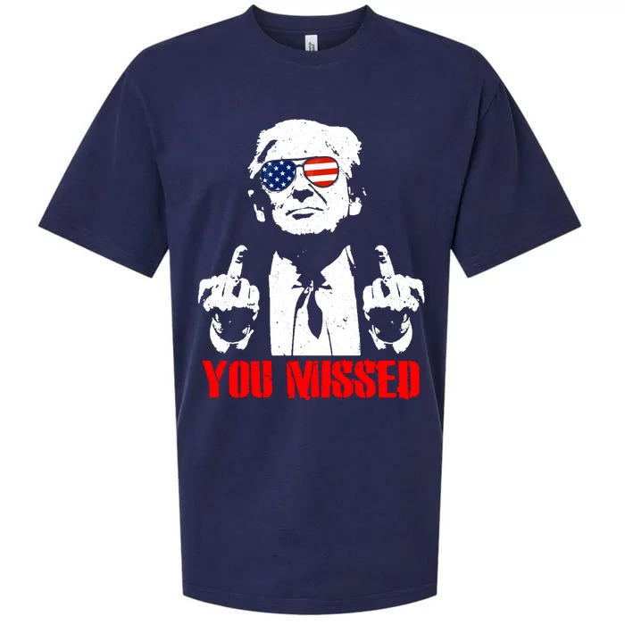 You Missed Middle Finger Trump 2024 Take America Back Pennsylvania Rally Sueded Cloud Jersey T-Shirt