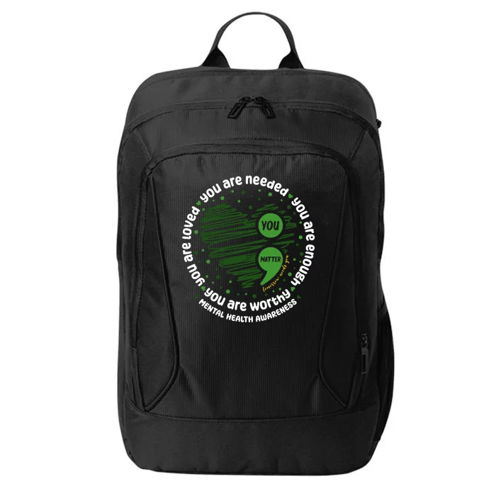 You Matter Mental Health Awareness Heart City Backpack