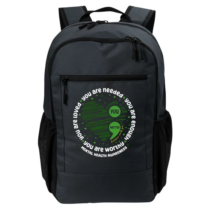 You Matter Mental Health Awareness Heart Daily Commute Backpack